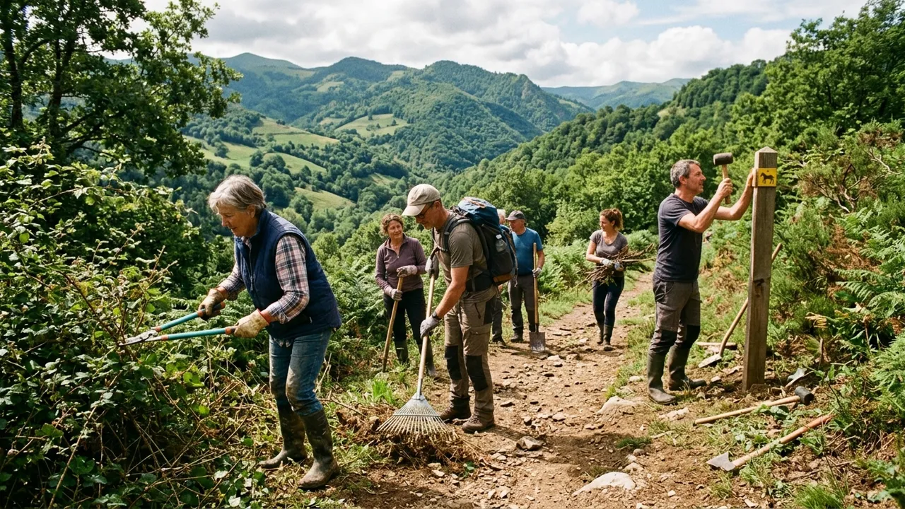 Chantier participatif d'entretien des sentiers